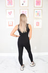 Black Zip Up Sleeveless Cat Suit