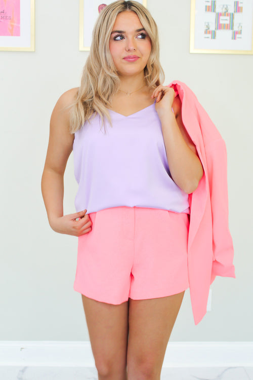 Coral Tailored Shorts