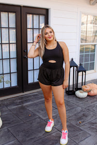 Black Athletic Romper