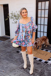 Shimmer Floral Baby Doll Dress