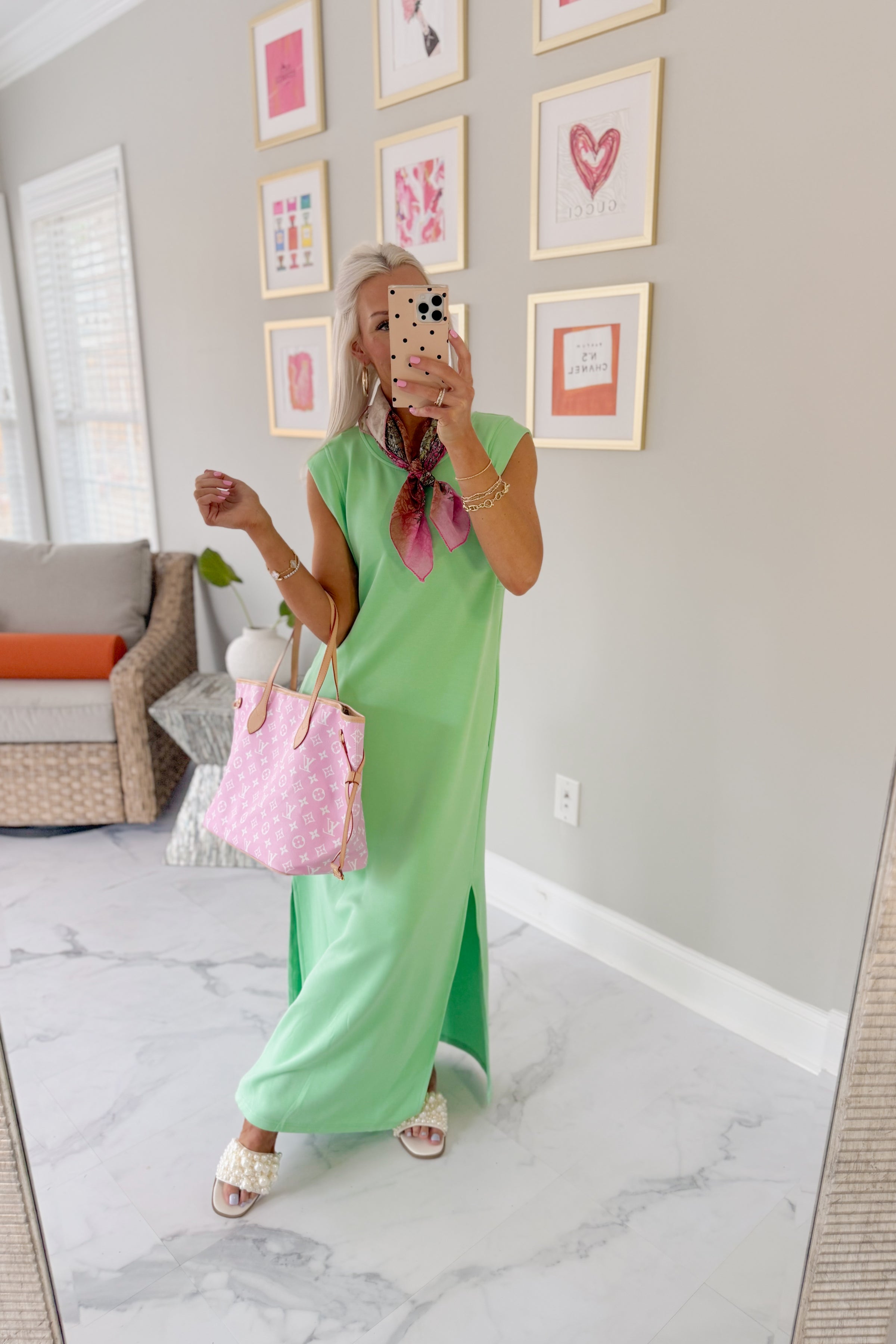 mint green dress casual Jinhomg Elegant Summer Dresses for Women Lightweight Comfy Cotton Linen Midi Dress Casual Plain 3/4 Sleeve V Neck Beach Dress Spring Saving Today