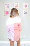 Peach Color Block Button Up Shirt - Kendry Collection Boutique
