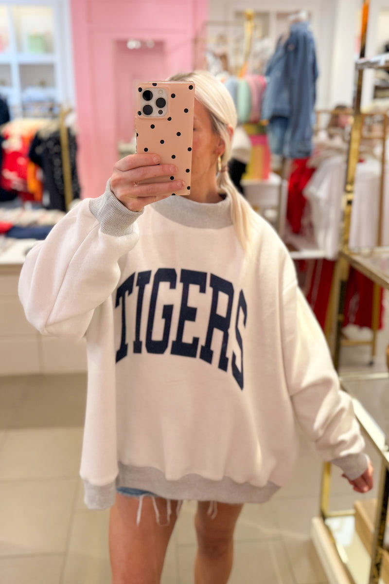 Reversible War Damn X Tigers Mock Neck Sweatshirt