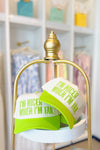 Lime Green I'm Nicer When I'm tan Embroidered Trucker Hat
