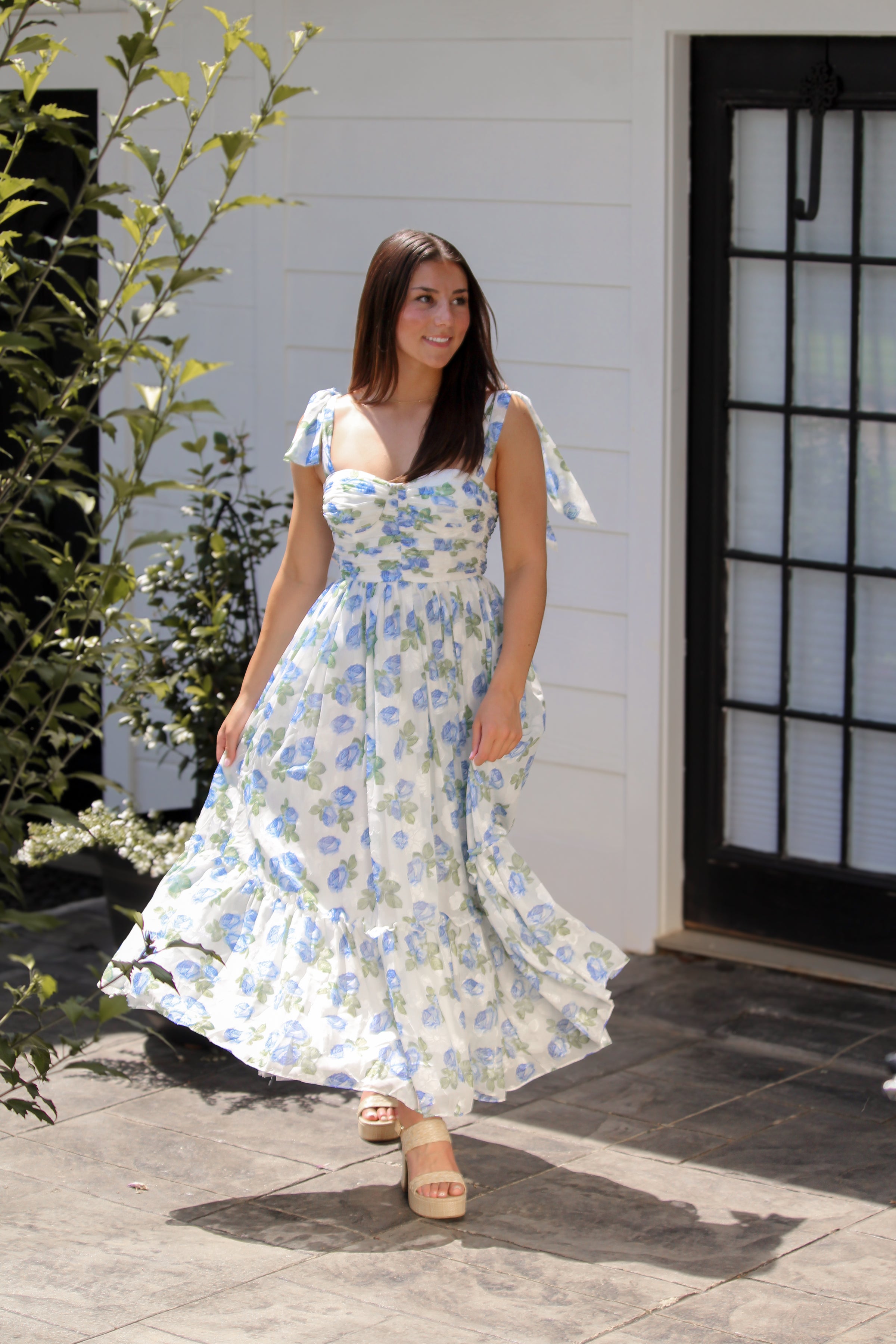 aqua floral tie strap midi dress Soft, playful, and made for sunshine , Meet the Aqua Whimsy Tie-Strap Dress by The Saffron Saga . A dreamy pastel aqua midi dress with delicate white vine embroidery, a flattering square neckline,