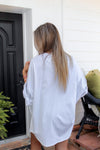 White Oversized Studded Detail Top - Shop Kendry Collection Boutique