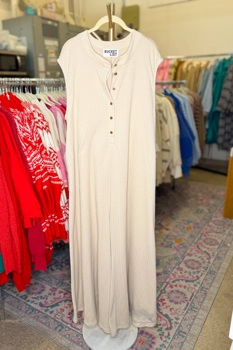 Taupe Knit Wide Leg Jumpsuit