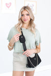 Green Cropped Tee - Shop Kendry Collection Boutique Green Tie Back short Sleeve Top