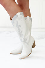 Zane White Rhinestone Cowgirl Boots - Kendry Collection Boutique