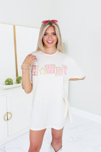 Howdy Letter Patch Graphic Tee