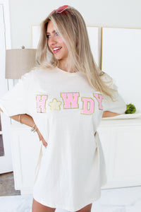 Howdy Letter Patch Graphic Tee