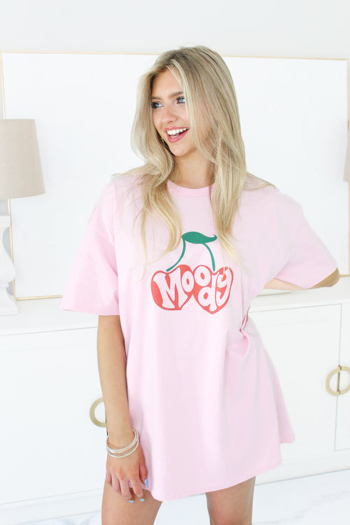 Pink Moody Cherry Graphic Tee - Shop Kendry Collection Boutique