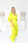 Lime Green Wide Leg Pants