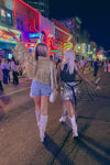 Silver Foil Patch Mini Skirt