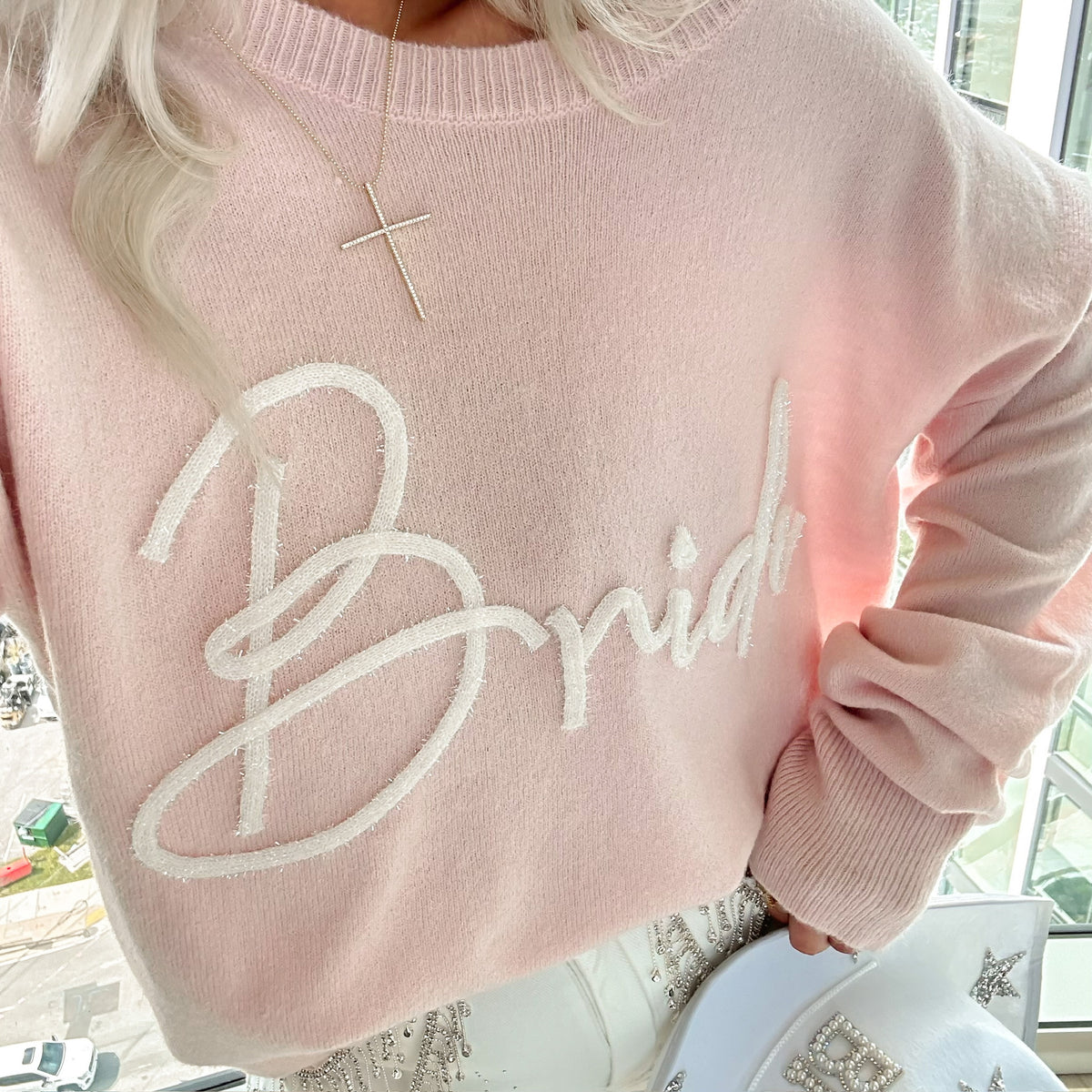 Baby Pink Bride Sweater Top