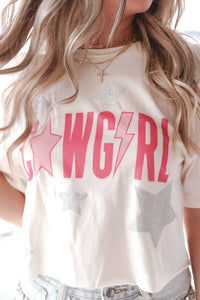 Long Live Cowgirls Glitter Star Graphic Tee