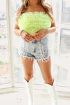 Lime Green Tulle Tube Top