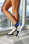 Ady Blue and Black Rhinestone High Top Sneaker