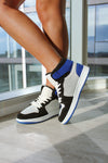 Ady Blue and Black Rhinestone High Top Sneaker