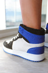 Ady Blue and Black Rhinestone High Top Sneaker