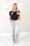 Leslie Wide Leg Distressed Jeans - Kendry Collection Boutique - Shop Kendry Collection Boutique 