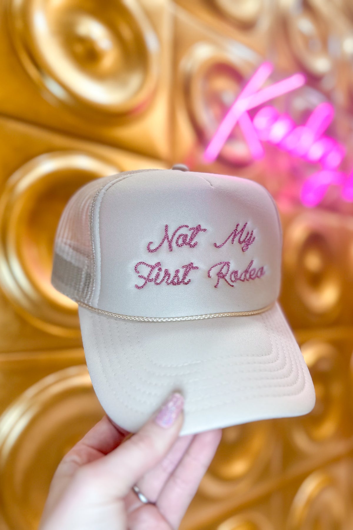 Not My First Rodeo Embroidered Trucker Hat - Kendry Collection Boutique