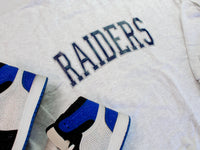 Raiders Navy And Silver Glitter Varsity Sweatshirt