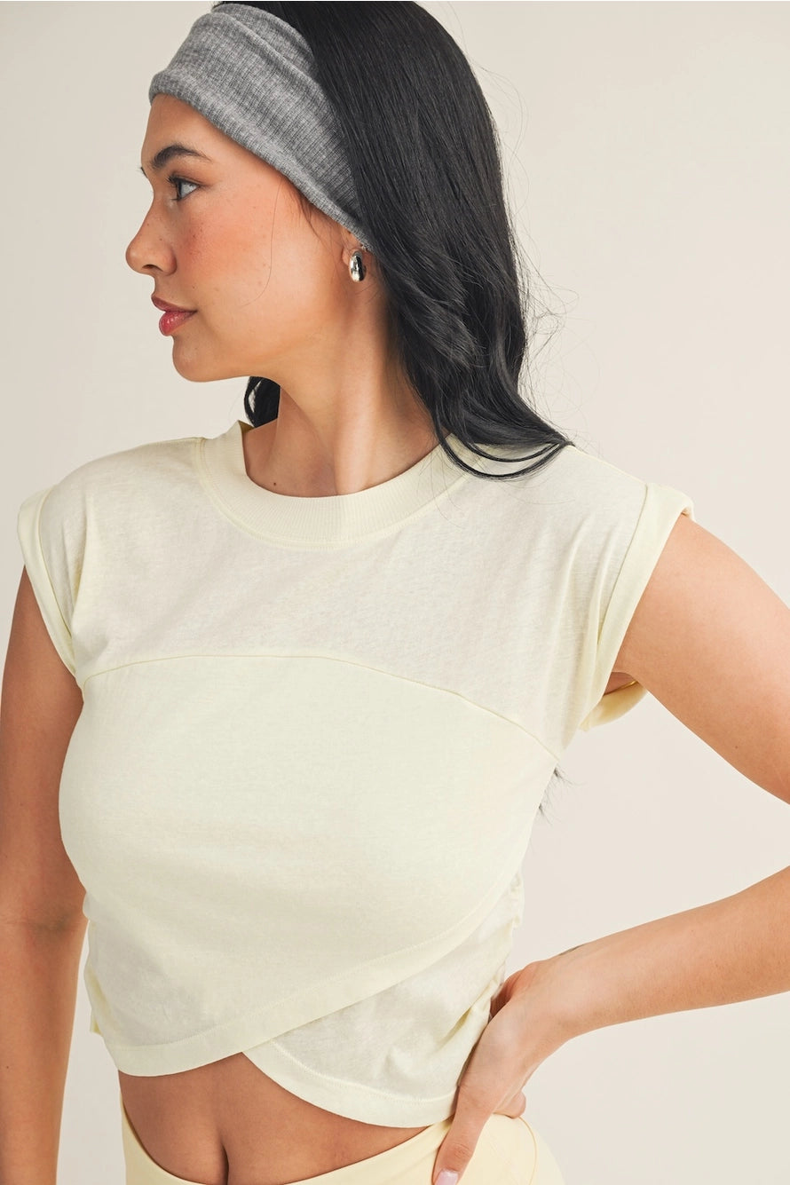 Crossover Athletic Tee - Yellow