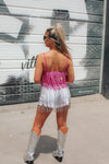 Silver Rhinestone Fringe Belt Skirt