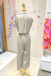 Striped Button Down Jumpsuit with Open Back - Shop Free People Dupes At Kendry Collection Boutique