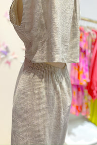 Striped Button Down Jumpsuit with Open Back - Shop Free People Dupes At Kendry Collection Boutique