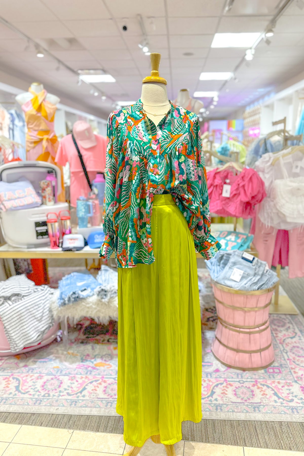 Tropical Escape Button Down Blouse - Shop Dressy Tops At Kendry Collection Boutique