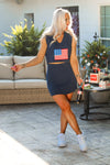 USA Flag Terry Cloth Skirt Set