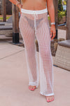 White Knit Cover Up Pants - Shop Kendry Collection