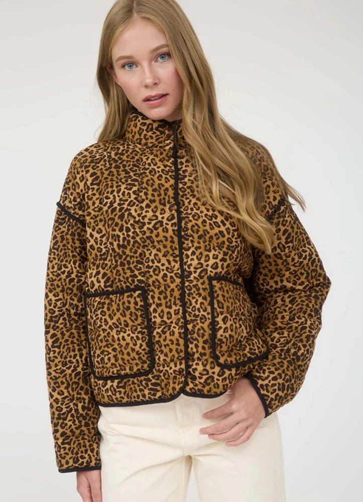 Leopard Quilted Jacket