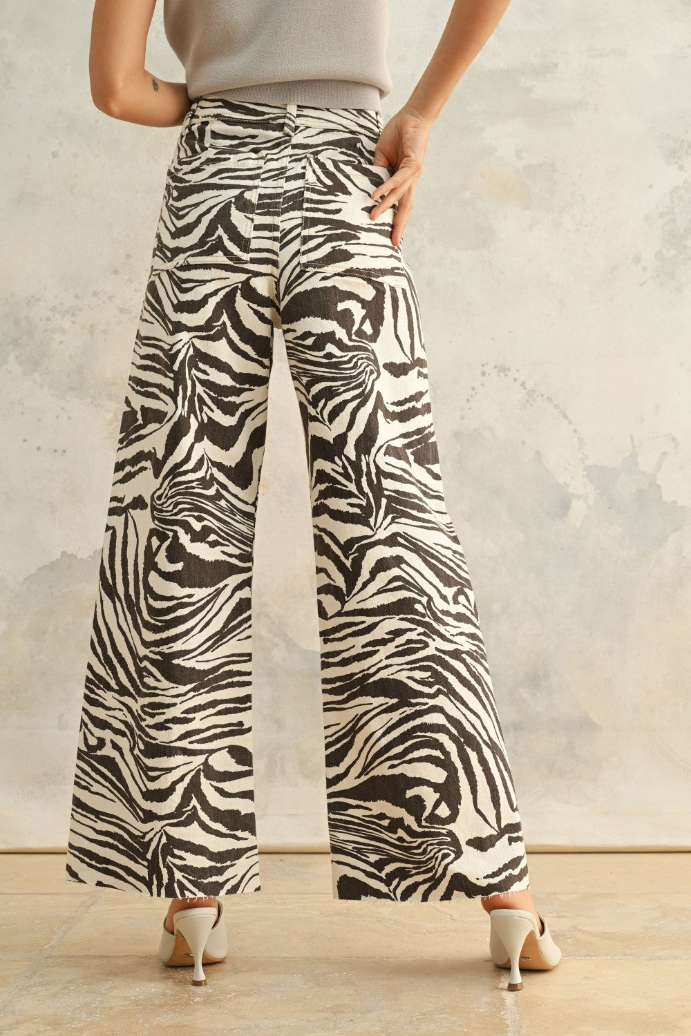 Tiger Print Denim Jeans