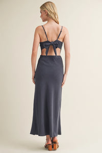 Scarf Top Maxi Dress - Midnight Navy
