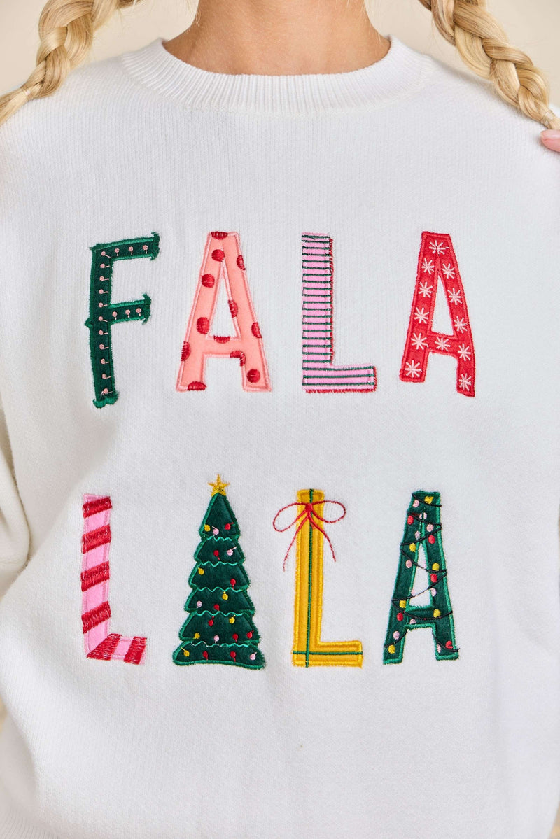 Fa La La Colorful Christmas Sweater
