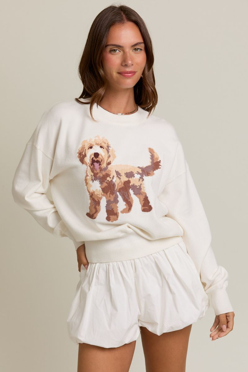 Ivory Goldendoodle Sweater