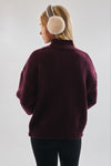 Wine Red Apres Ski Mock Neck Sweater