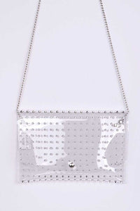 Anna Studded Clear Crossbody Purse