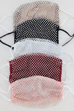 Rhinestone Mesh Face Mask  - Shop Cute Face Masks Now At Kendry Collection Boutique