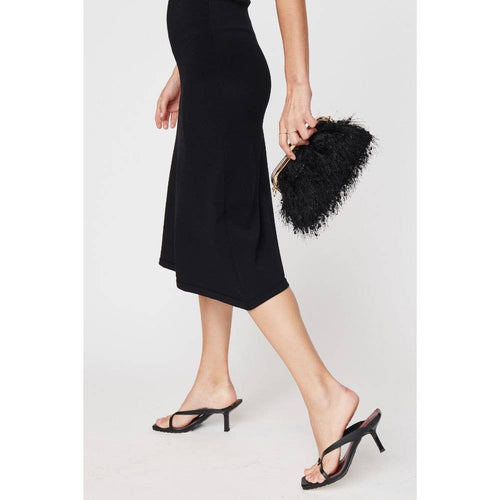 Rosalind Black Fringe Evening Bag