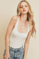 Ivory Square Neck Bodysuit
