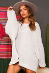Oatmeal Oversized Knit Sweater