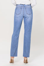 Lina Distressed Straight Leg Jeans