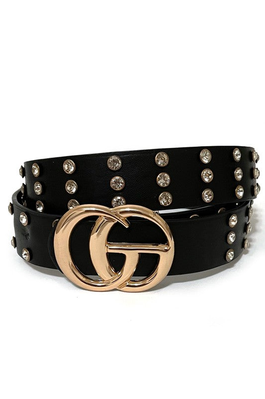 Rhinestone Studded Belt