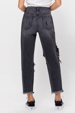 Ari Black Destroyed Boyfriend Jeans
