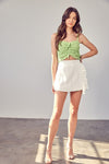 Ivory Ruffle Wrap Skort
