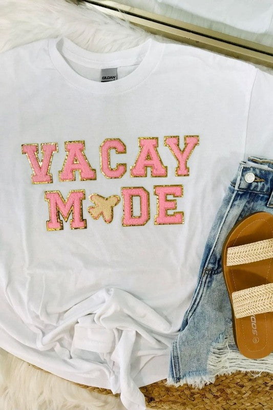 Vacay Mode Chenille Patch Graphic Tee